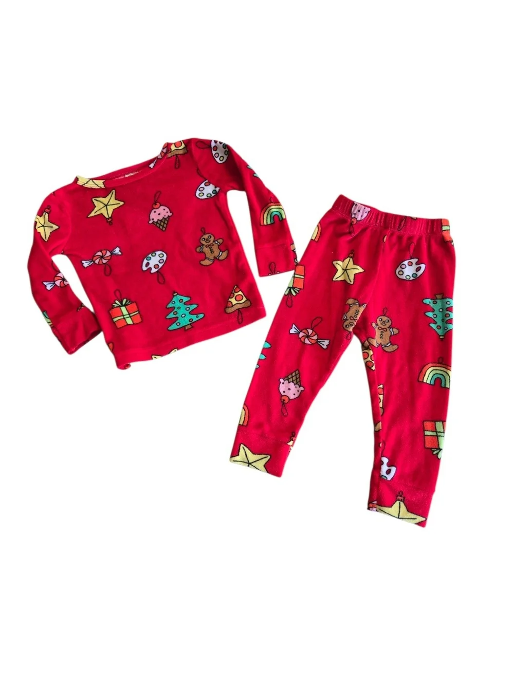 Cat & Jack Kids 3-Pack Soft Pajama Sets - Red, Pink & Blue 2T